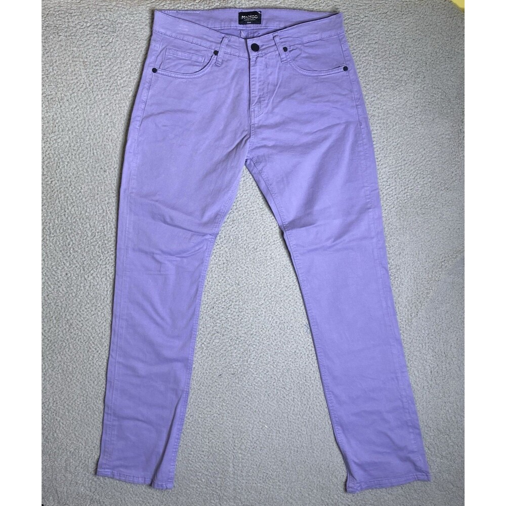 Maceoo Lion Sheer Lilac Jeans Mens 33x33 Lavender Purple Denim Slim Straight NWT